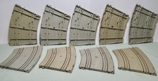Vintage AC Gilbert 1/32 7" Curved Track 5 Marked 4 Unmarked Lot of 9 Tracks