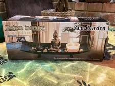 Image of  Sitting Buddha Candle and Incense Stick Holder in Zen Garden Tray