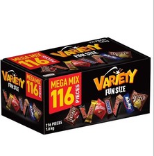 Mars Variety Mega Mix 116 Fun Size Pieces 1.6kg Bulk Chocolate