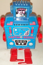 1960'S CAPTAIN ASTRO SPACE MAN ROBOT WIND UP JAPAN WORKS
