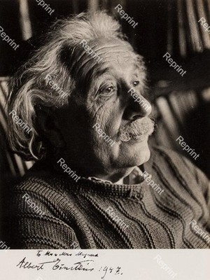 Albert Einstein Signiertes Vintage Foto 8''x11'' #9 Reproduktion