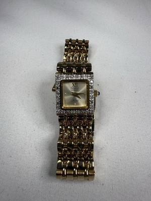 Armitron Diamond Now Watch Women 18mm Gold Tone Square Dial 75/2178