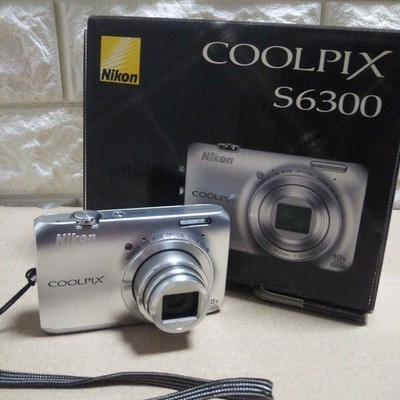 N.MINT] Nikon Coolpix S6300 Silve Digital camera Tested Working