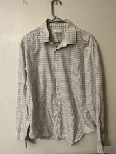 Calvin Klein Shirt Slim Fit Reg Fit XL 16 Gingham Multicolor