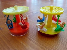 Anciens jouets manège boites bonbon bonbonnières bébé nacelles et avions