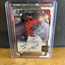 2015 Bowman Chrome Prospects Auto Sergio Alcantara #BCAP-SA Auto
