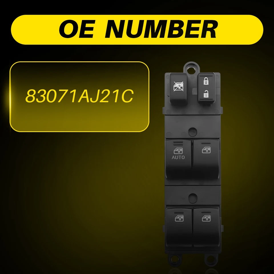 Interruptor de control de ventana delantera izquierda apto para Subaru Outback 2013-2017 83071AJ21C XH Foto 3 de 4