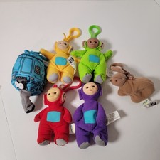 Vintage 1999 Lot of 6 Burger King Kids Club Teletubbies Plush Toys MS