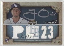 2013 Topps Triple Threads Rookie Black Silver Ink 24/25 Jake Odorizzi Auto w3h
