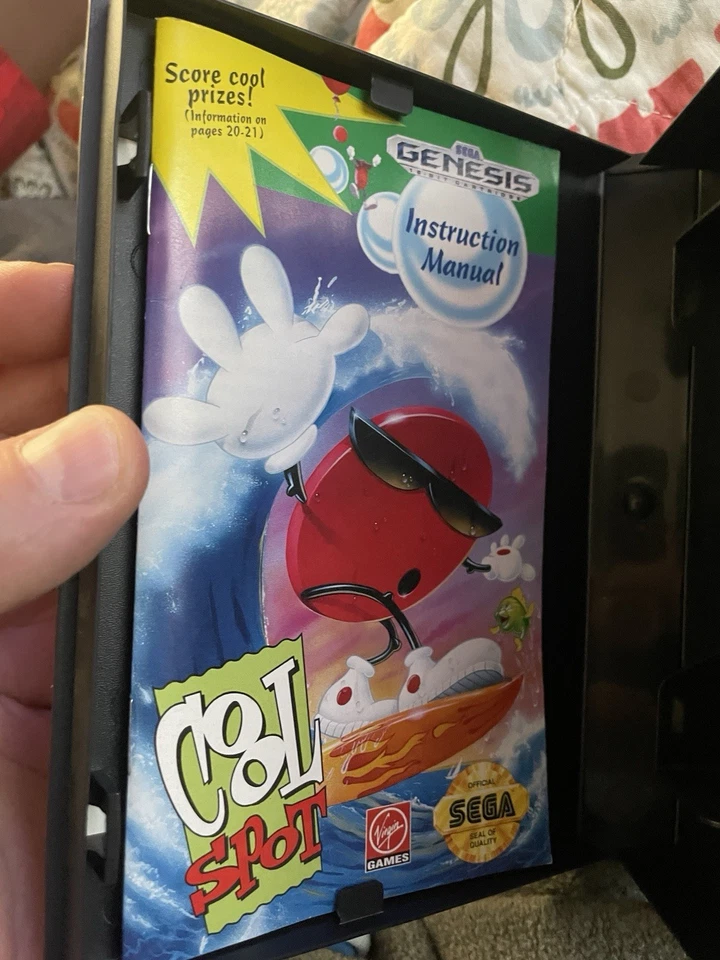 Cool Spot Sega Genesis CIB Complete with manual Hang Tab Tested - Image 4 of 4