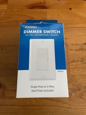 White Dimmer Light Switch LED, CFL, Incandescent Single or 3 Way