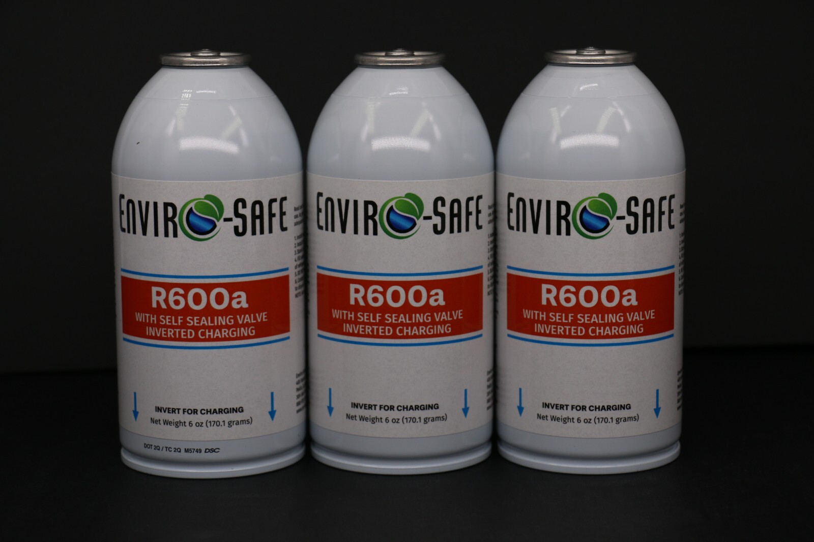 Enviro-Safe R-600a Refrigerant with 7/16" Self Sealing K28 6 oz Case/3 #8070