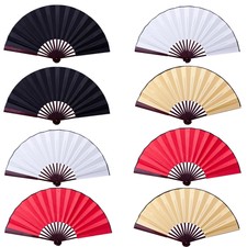 Blank Folding Fans Bamboo Paper Hand Held Fans Fan Supplies