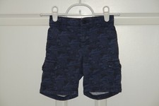 Boy's Baby Gap Blue Wave Block Print Cargo Shorts Elastic Waist Sz 18-24 Months