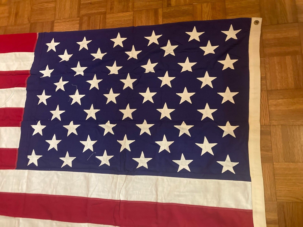 ヴィンテージ USA製 VALLEY FORGE FLAG 星条旗 50スター Vintage 50 Star Cotton US Flag - Valley Forge, 58 X 115