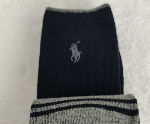 Polo Ralph Lauren Socks 4 Pairs Bear Navy Blue Boys Size 8-9.5 - Picture 3 of 6