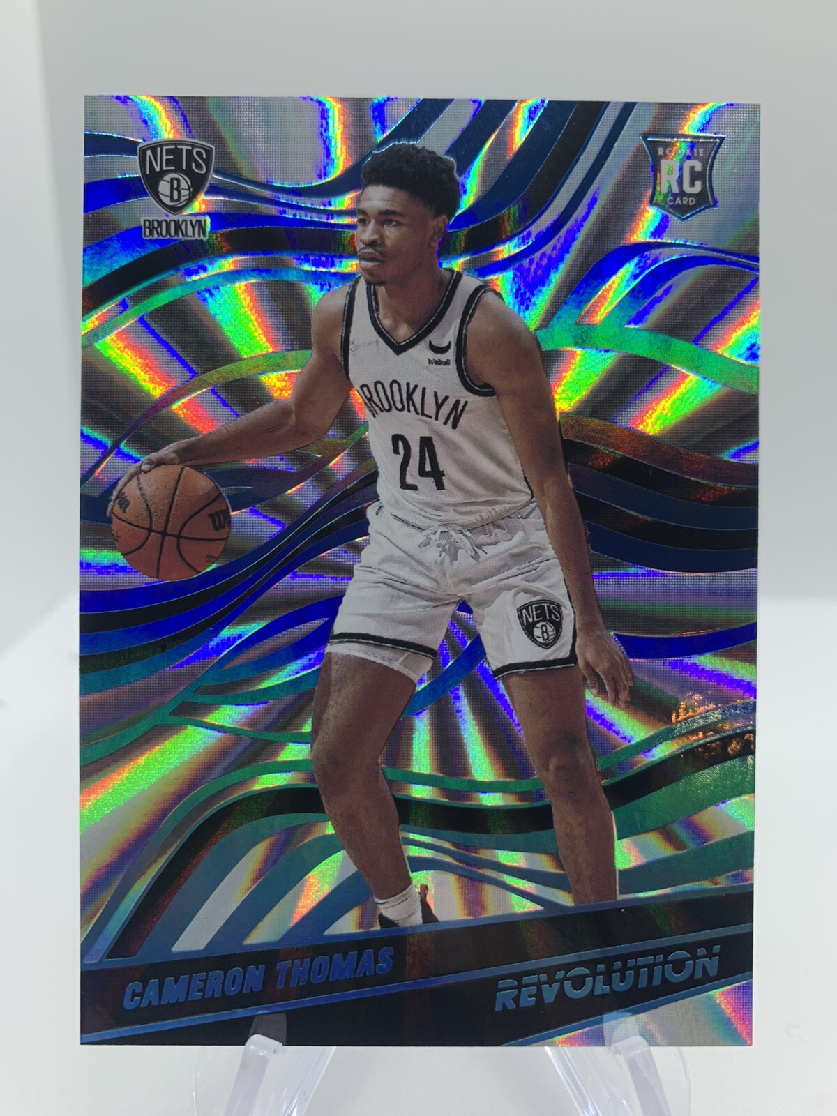 2021-22 Panini Revolution #109 Cameron Thomas - Sunburst  54/60 SSP Nets RC