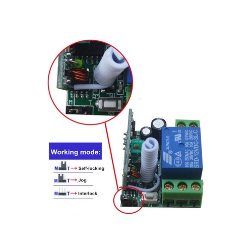 Wireless Remote Control Switch System 12V 1CH Transmitter&Receiver Access 315MHz - Picture 5 of 22