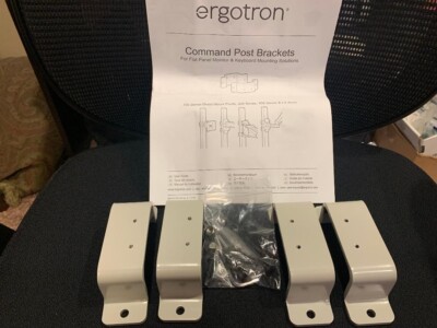 Ergotron 60-366-100 Command Post Brackets, for Flat Panel Monitor and ...
