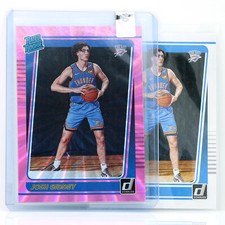 2021-22 Donruss Josh Giddey Pink Holo Laser Rated Rookie RC #202 Thunder