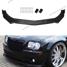 For Chrysler 300 Front Bumper Lip Spoiler Splitter Body Kit Carbon Fiber Look