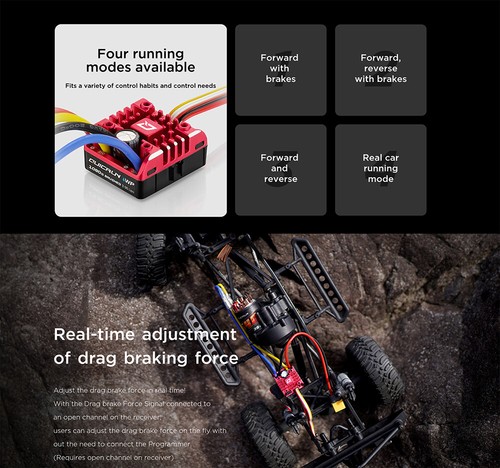 HobbyWing QuicRun 1080 G2 80A Brushed ESC Program Card für 1/10 1/8 RC Crawler - Bild 5 von 24