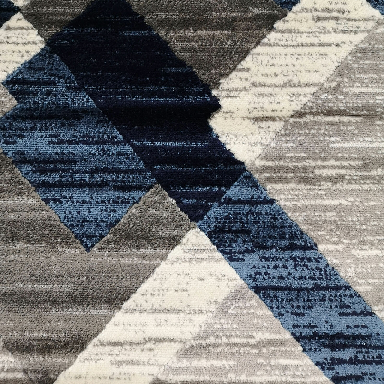 Blue Grey Extra Large Geometric Area Rugs Modern Living Room Hallway