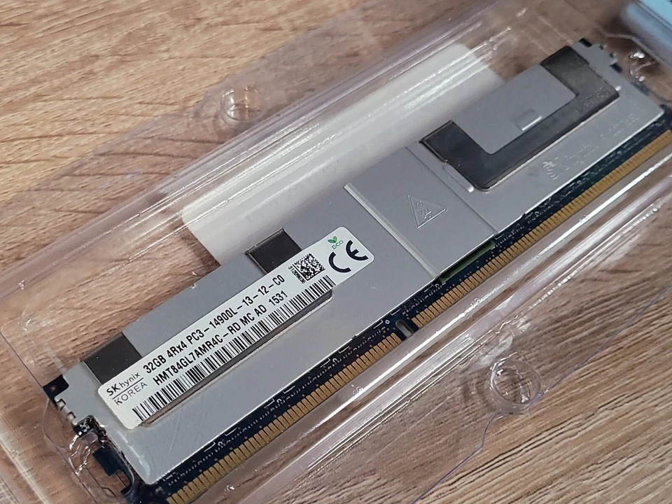 RAM HYNIX 32GBx1 Server 4RX4 PC3-14900L DDR3 ECC MEMORY HMT84GL7AMR4C Registered - Image 4 of 4
