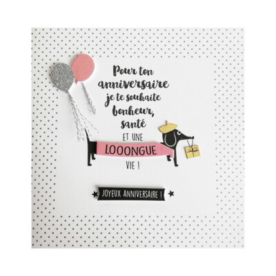 Carte De Voeux Glamour Anniversaire Bonheur Sante Et Une Longue Vie Ebay