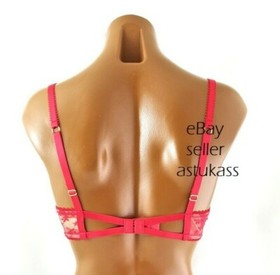 Dita Von Teese Coquette Lace Bra sz 34DD / EU 75E  red