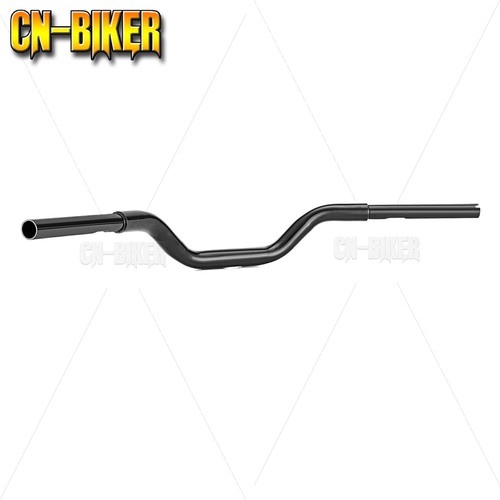 Chrome / Gloss Black 3.75" Rise 1.25" Drag Bar Handlebar For Harley Davidson - Picture 10 of 11
