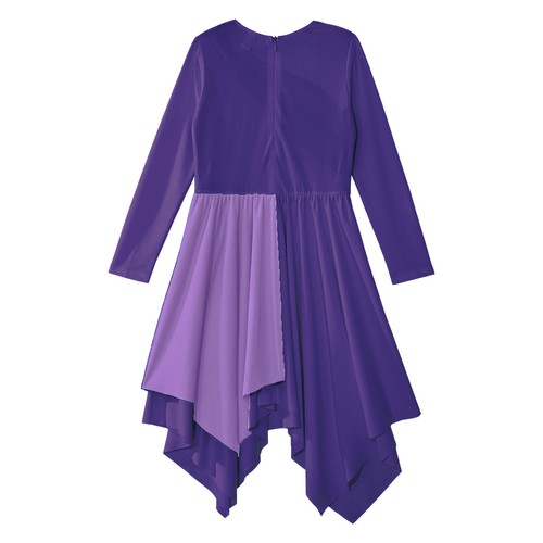 Kids Girls Lyrical Dance Dress Praise Tunics Church Liturgical Worship Costume - Picture 25 of 76