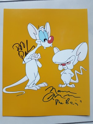 Autogramm Pinky and Brain Paulsen/LaMarche auf ca.20x25 Bild aus Sammlung