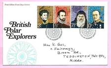 POST OFFICE 1972 FDC - BRITISH POLAR EXPLORERS -  Shs  LONDON WC