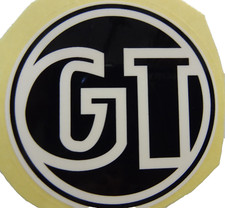 GT Bikes Decal Sticker White  Black BMX 2 in Round