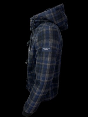 CALVIN KLEIN Herren Designer Wolle Kurzmantel Mantel Jacke