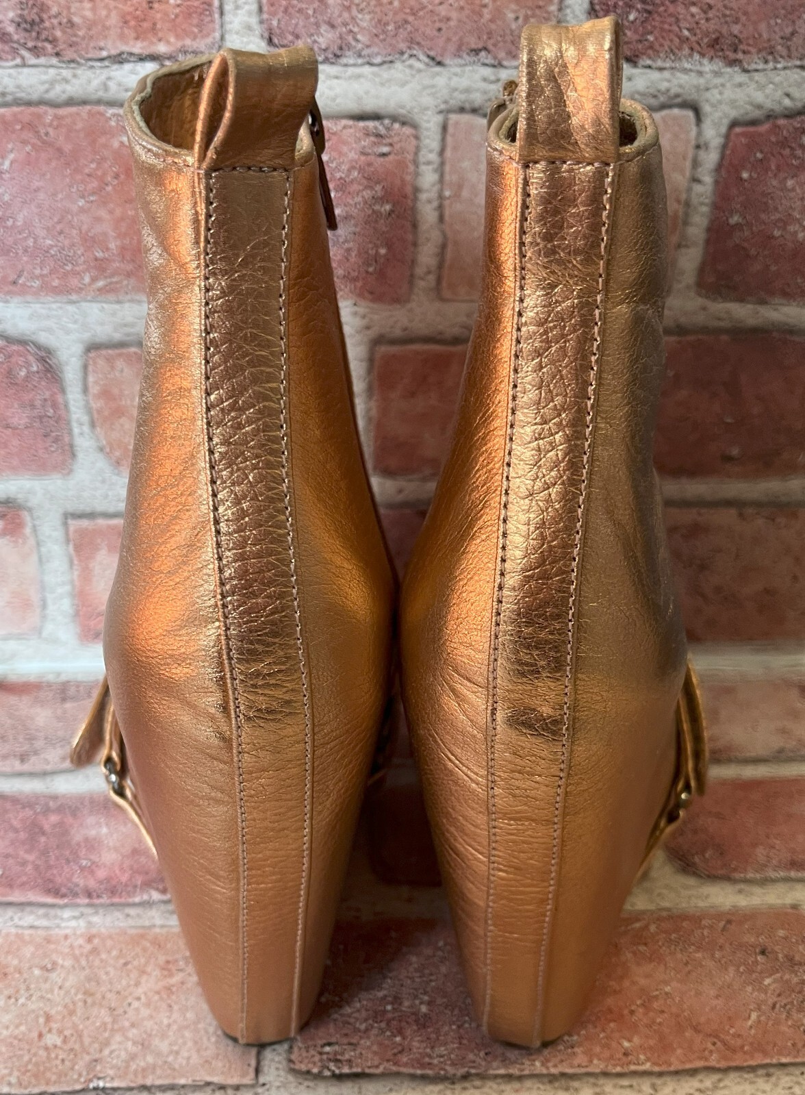 SENSO DIFFUSION LIGHT COPPER METALLIC LEATHER WED… - image 6