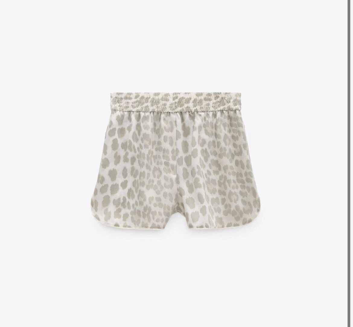 zara leopard print shorts