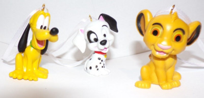 Disney Classic Baby Simba 101 Dalmatians Patch & Pluto The Dog Artesian Ornament