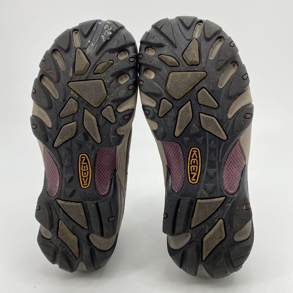 Scarpe da ginnastica Keen donna 7 5M marrone F2413 11 pelle stringate punta in acciaio