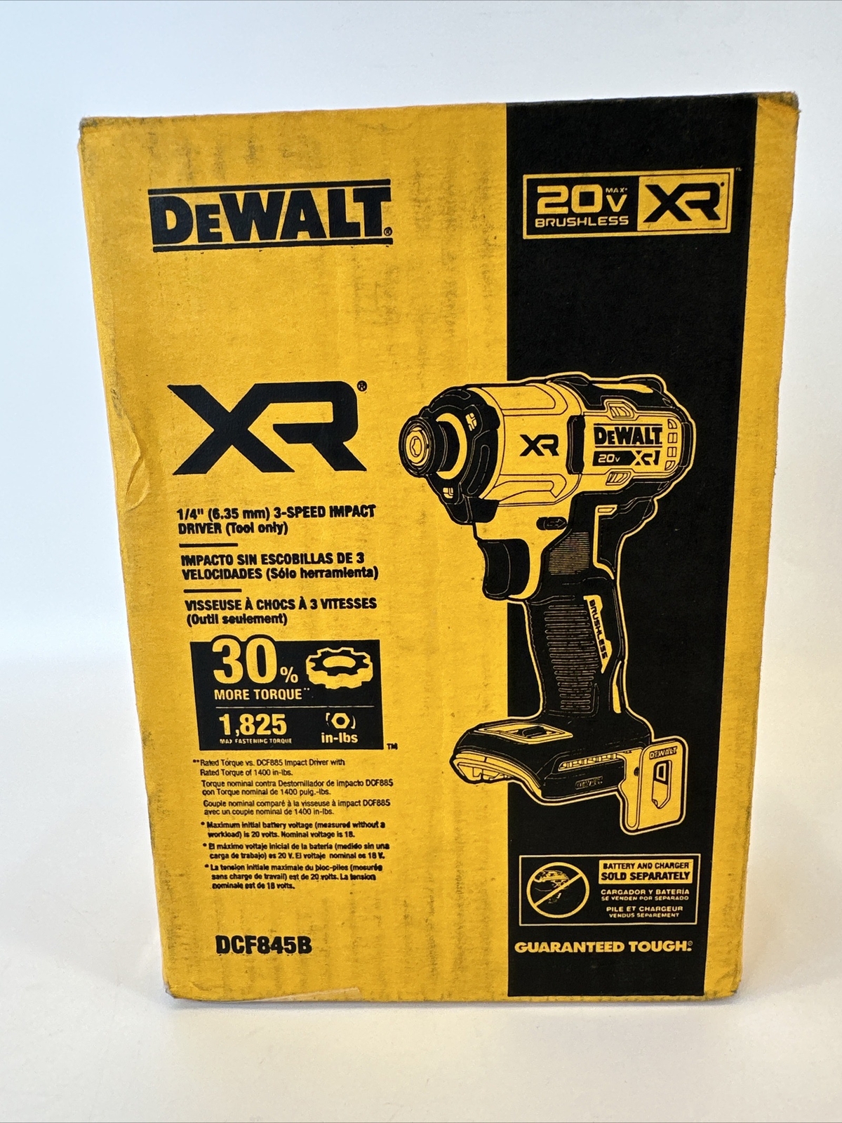 DeWalt 3Speed Impact Driver DCF845B 20V MAX XR Brushless Cordless Tool