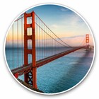2 x Vinyl Stickers 25cm - Golden Gate Bridge San Francisco USA Cool Gift #8926