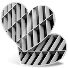 2 x Heart Stickers 15 cm - London Architecture City Buildings #45601