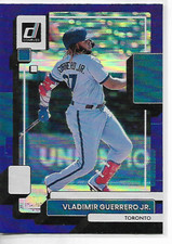 2022 Donruss Vladimir Guerrero Jr. Variation Holo Purple Parallel Card