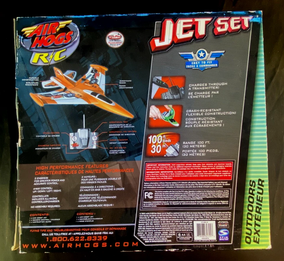 OLD STOCK Air Hogs RC Jet Set Airplane Remote Controlled 2009 First Time Flyers - Image 2 of 4