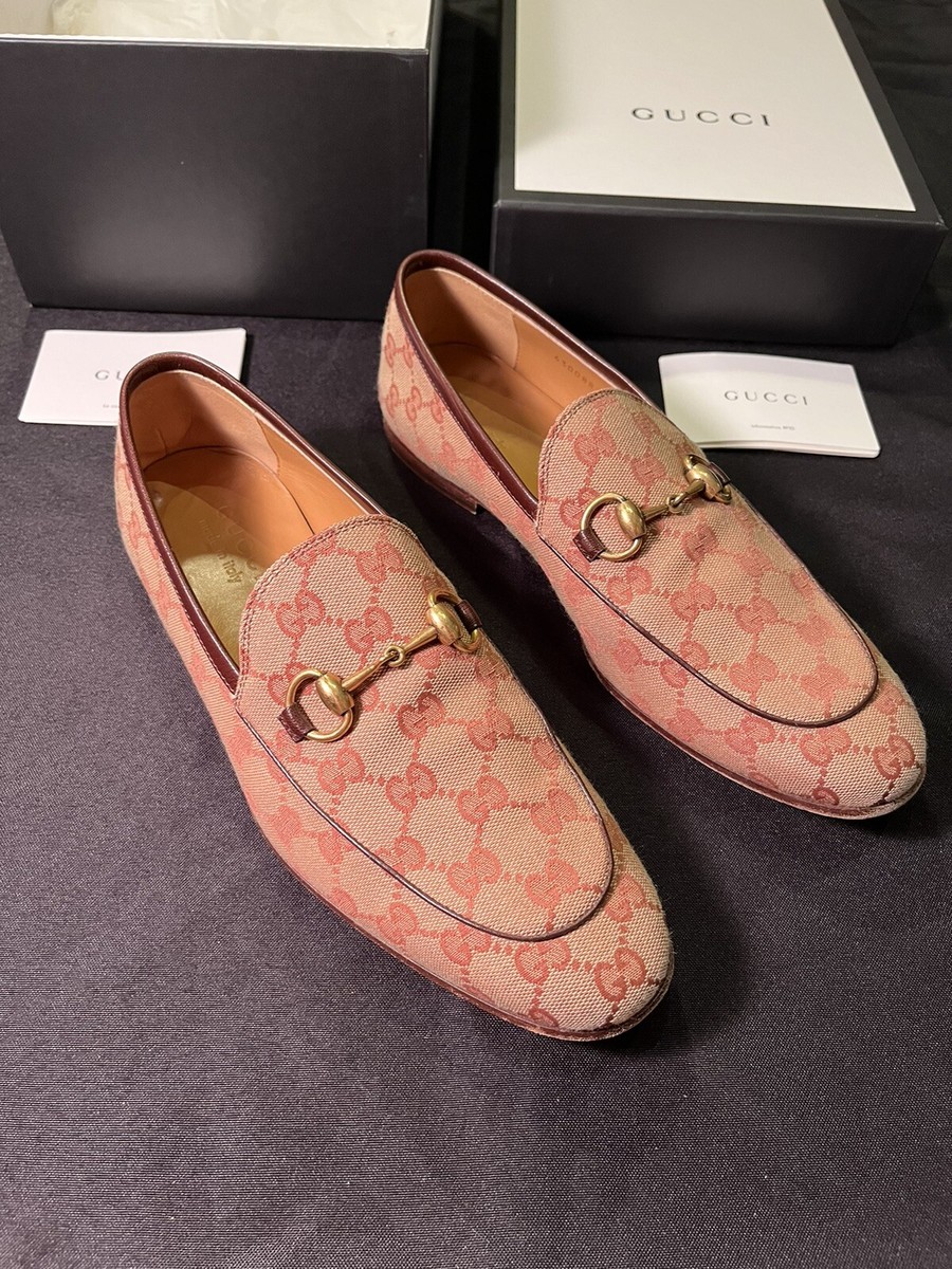 GUCCI JORDAAN LITERATURE AND ART CASUAL FLAT GG LOAFERS SHOES 41