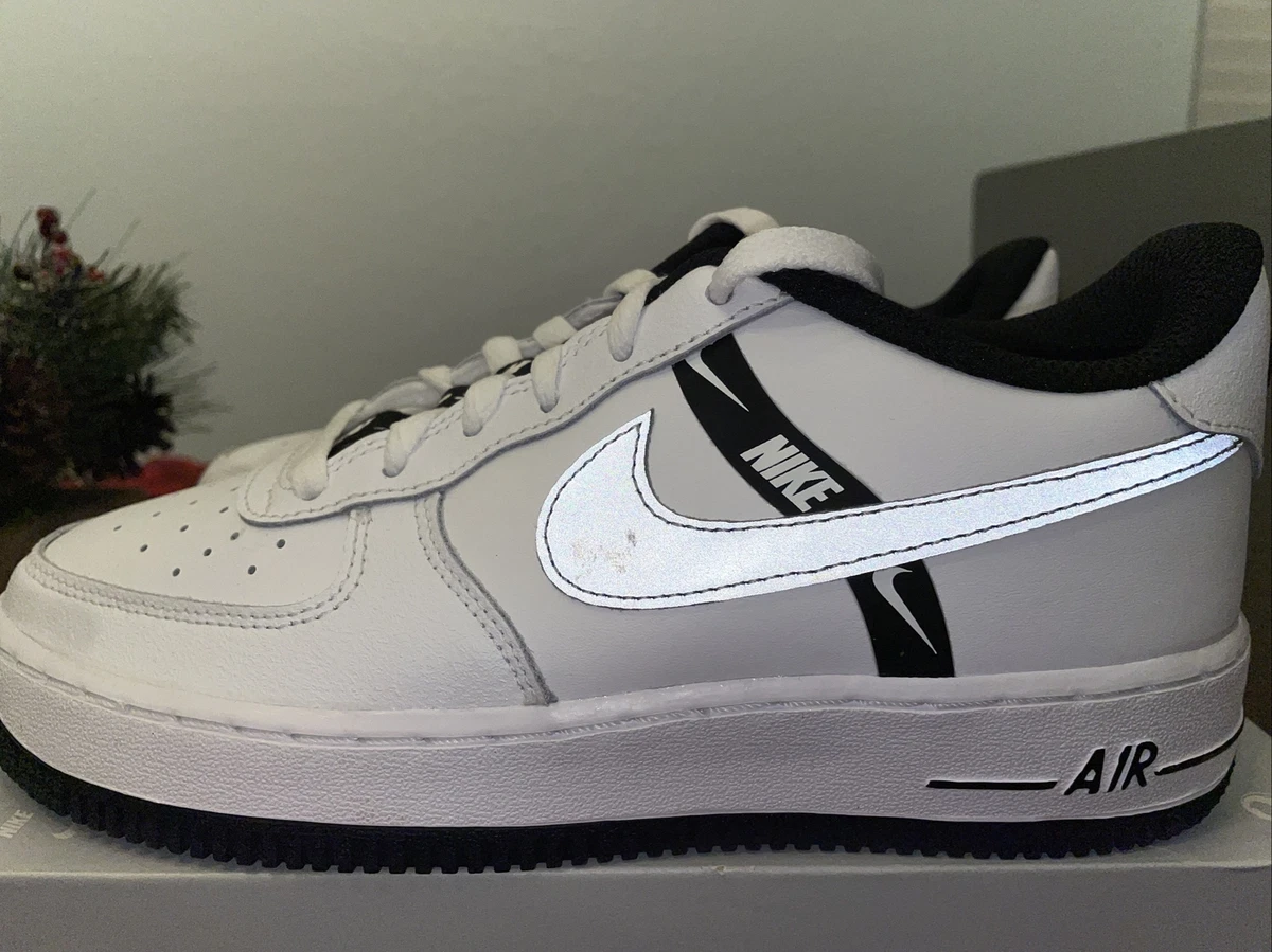 Nike Air Force 1 LV8 KSA (GS) White/Black/Silver CT4683-100 Sz. 6.5Y  B-GRADE