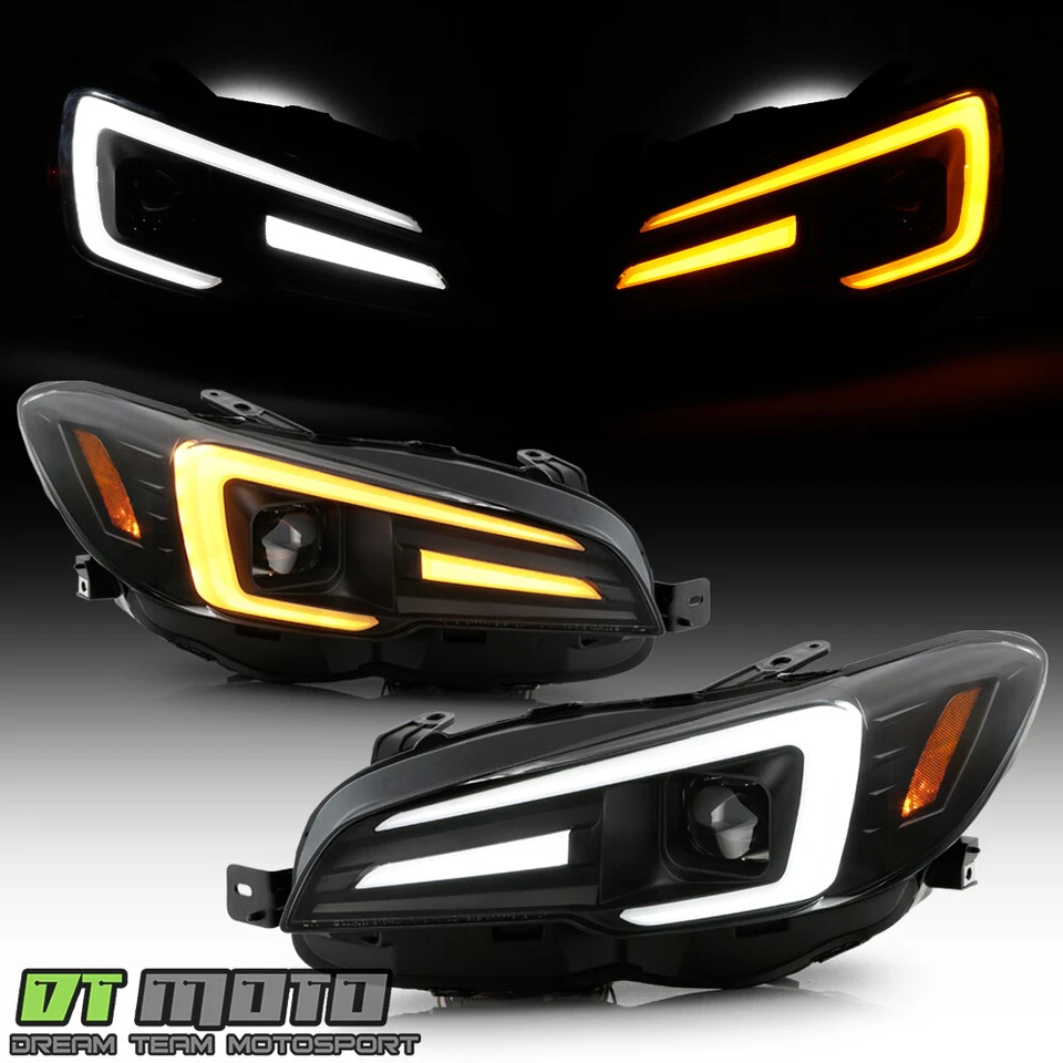 Faros proyectores secuenciales Switchback LED negros Subaru WRX STI 2015-2021 Foto 2 de 4