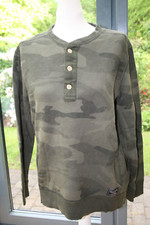Sweatshirt Henley Pullover camouflage A&F Abercrombie & Fitch Gr. XS neu
