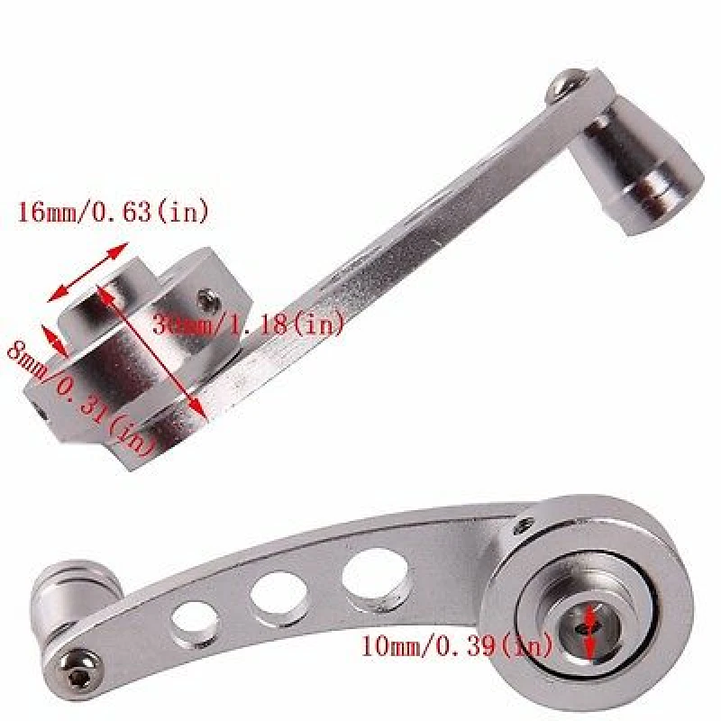 Manivela de ventana de aluminio plateado universal enrollador puerta de coche 3,94"" X 0,79"" Foto 2 de 4